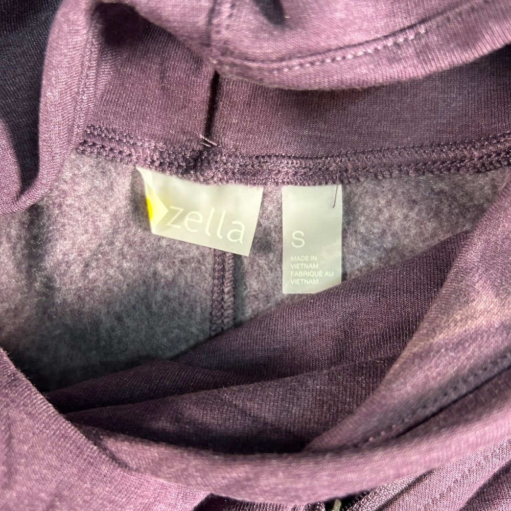 Zella Womens Cowl Neck Thumbhole Pullover‎ Sweatshirt Purple Size S - Picture 2 of 7